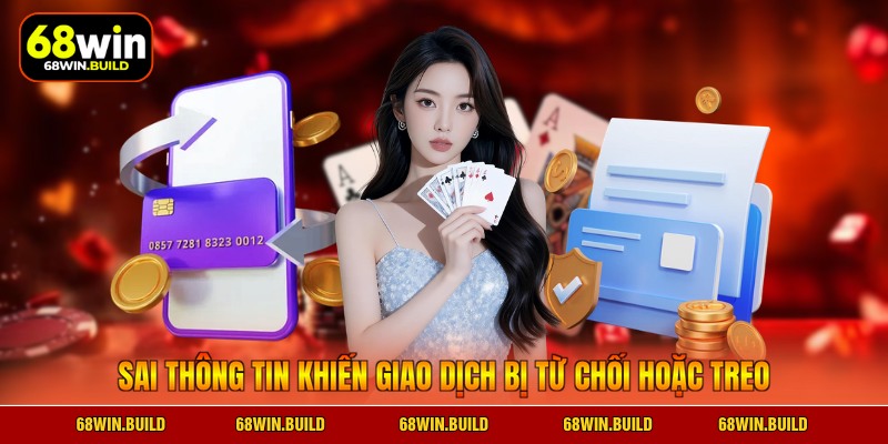 Sai thông tin khiến giao dịch bị từ chối hoặc treo